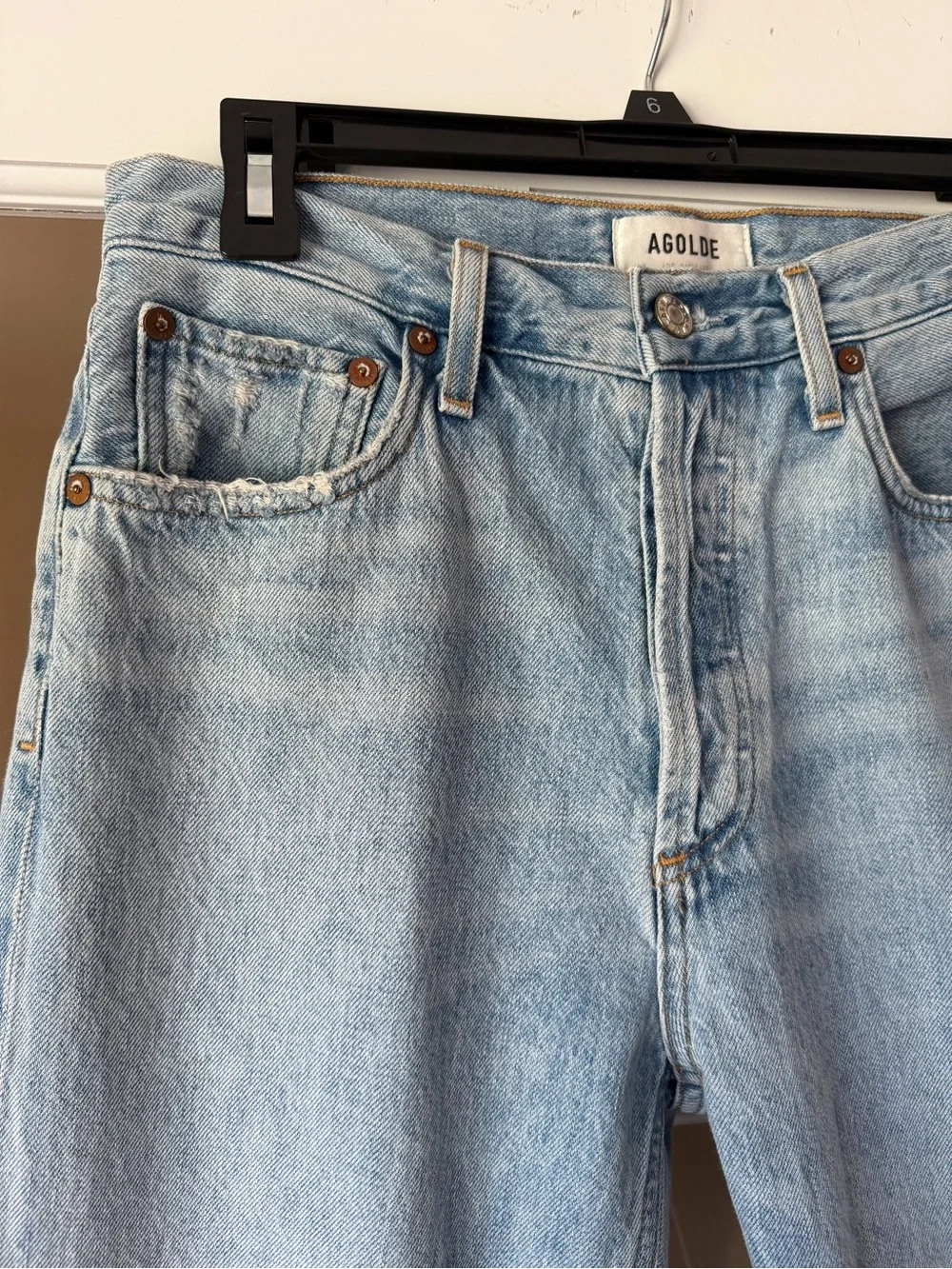 Agolde Revolve Jamie High Rise Classic Jeans in Shakedown Size 27 90s distressed